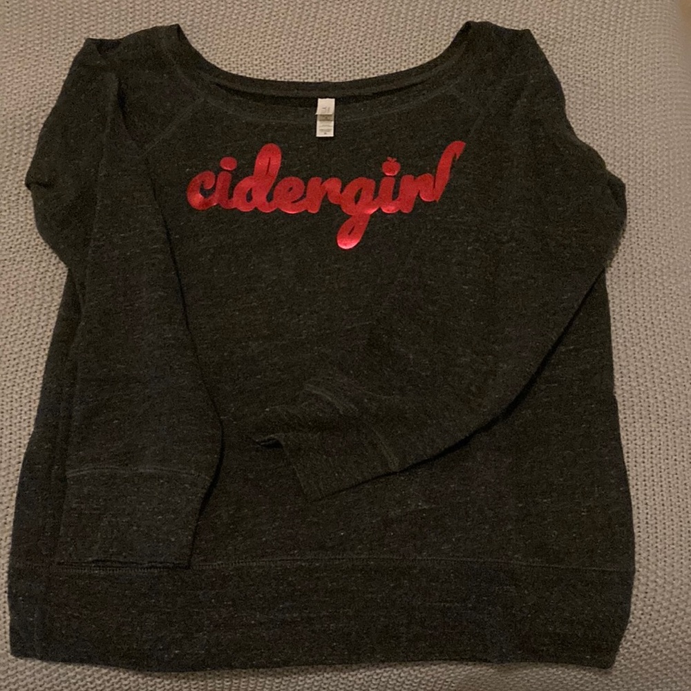 Oversized off the shoulder sweatshirt